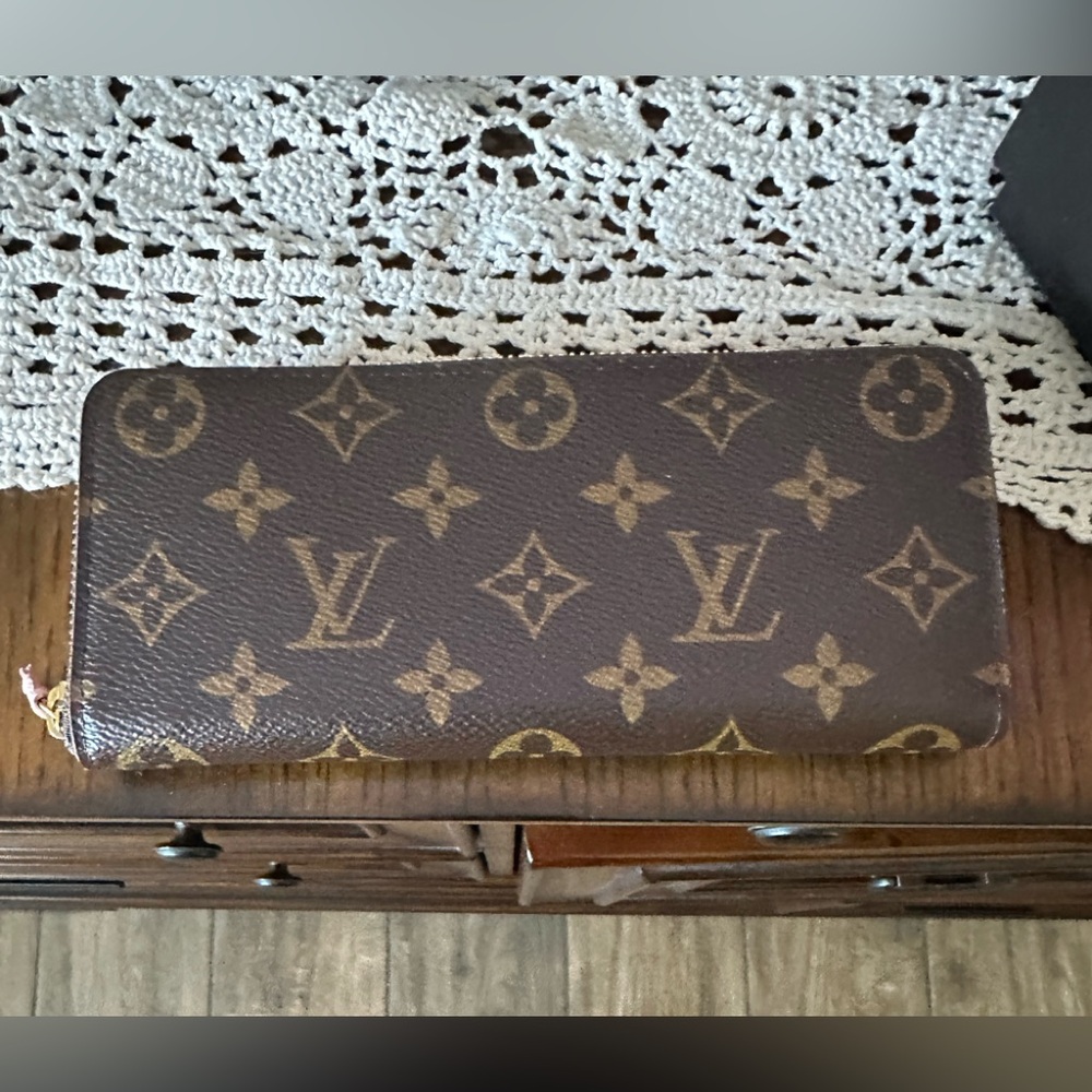 Louis Vuitton Brown and Gold Monogram Clutch